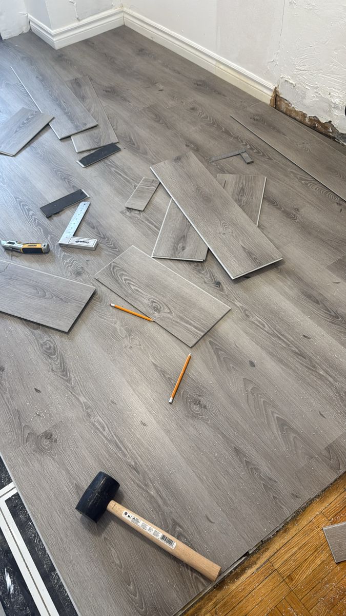 Flooring installation work